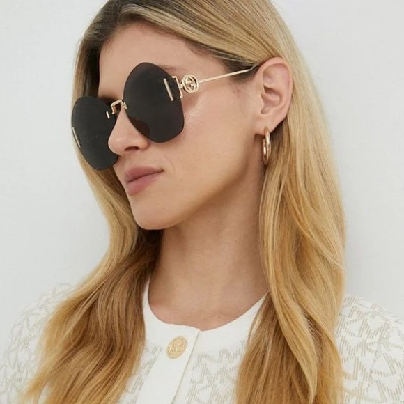 NEW GUCCI WOMEN GREY SUNGLASSES - Picture 9 of 10